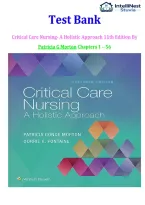 Test Bank For Critical Care Nursing&colon; A Holistic Approach 11th Edition By Fontaine&comma; Dorrie K&period; ISBN  978-1496315625