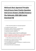 McKissock Basic Appraisal Principles &NewLine;End-of-Course Exam Practice Questions &NewLine;And Correct Answers &lpar;Verified Answers&rpar; &NewLine;Plus Rationales 2026 Q&A Instant &NewLine;Download Pdf 