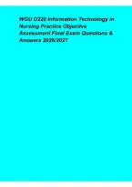WGU D220 Information Technology in Nursing Practice Objective Assessment Final Exam &ndash; Study Guide & Exam Review