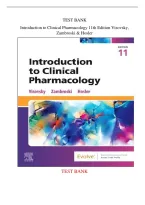 Test Bank for Introduction to Clinical Pharmacology&comma; 11th Edition by Visovsky&comma; Zambroski and Hosler