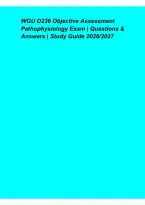 WGU D236 Objective Assessment Pathophysiology Exam &ndash; Questions & Answers&comma; Study Guide