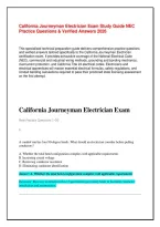 California Journeyman Electrician Exam Study Guide&colon; NEC Practice Questions & Verified Answers