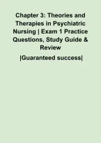 Chapter 3&colon; Theories and Therapies in Psychiatric Nursing &vert; Exam 1 Practice Questions&comma; Study Guide & Review