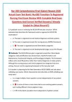 Nur 283 Comprehensive Final &lpar;Galen&rpar; Newest 2026 &NewLine;Actual Exam Test Bank&vert; Nur283 Transition To Registered &NewLine;Nursing Final Exam Review With Complete Real Exam &NewLine;Questions And Correct Verified Answers&sol; Already &NewLine;Graded A&plus; &lpar;Most Recent&excl;&excl;&rpar;