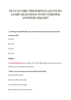Nccco Exam Package Deal 100&percnt; Verified 2026&sol;2027