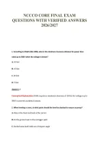 Nccco Core Final Exam&NewLine;Questions With Verified Answers&NewLine;2026&sol;2027