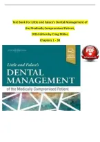 Test Bank for Little and Falace's Dental Management 10th Edition Craig Miller Chapters 1-30
