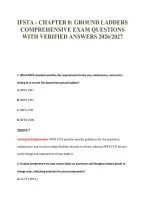 Ifsta - Chapter 8&colon; Ground Ladders&NewLine;Comprehensive Exam Questions&NewLine;With Verified Answers 2026&sol;2027