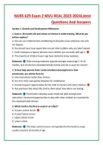 NURS 629 Exam 2 MVU REAL 2023-2024Latest &NewLine;Questions And Answers 