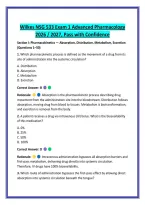 Wilkes NSG 533 Exam 1 Advanced Pharmacology &NewLine;2026 &sol; 2027&comma; Pass with Confidence