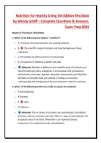 Nutrition for Healthy Living 5th Edition Test Bank &NewLine;by Wendy Schiff &ndash; Complete Questions & Answers&comma; &NewLine;Exam Prep 2026