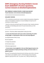 ENPC Emergency Nursing Pediatric Course Exam 2026&sol;2027 &vert; Practice Questions&comma; Correct Answers & Detailed Explanations