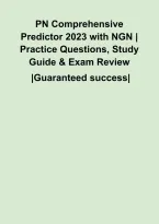 PN Comprehensive Predictor 2023 with NGN &vert; Practice Questions&comma; Study Guide & Exam Review&NewLine;&NewLine;