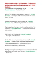 Natural Disasters Final Exam Qstions & Answers &lpar;Top Grade Assured&rpar; 2026 Update