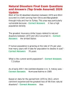 Natural Disasters Final Exam Questions & Answers &lpar;Top Grade Assured&rpar; 2026 Update&period;
