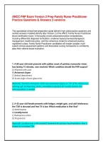  Exam &lpar;elaborations&rpar; ANCC FNP Exam Version 2 Prep&colon; Family Nurse Practitioner Practice Questions & Answers