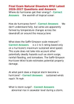 Final Exam Natural Disasters BYUi Latest 2026-2027 Questions and Answers&period;