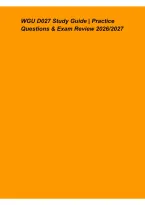 WGU D027 Study Guide &ndash; Practice Questions & Exam Review 2026&sol;2027