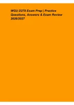 WGU D278 Exam Prep &ndash; Practice Questions&comma; Answers & Exam Review 2026&sol;2027