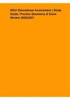 WGU Educational Assessment &ndash; Study Guide&comma; Practice Questions & Exam Review 2026&sol;2027