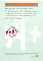 Nurs 5338 Mod 2 Pretest University Of Texas - &NewLine;Arlington Questions and Revised Correct Answers &NewLine;& Rationales &lpar;2025 &sol; 2026&rpar; 100&percnt; Guarantee Pass&vert; &NewLine;Guarantee Pass with Detailed Rationales&lpar;2026&rpar;   &vert; &NewLine;100&percnt; Verified &vert;A&plus; Graded  