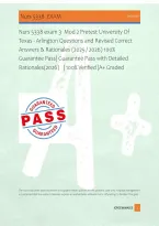 Nurs 5338 exam 3  Mod 2 Pretest University Of &NewLine;Texas - Arlington Questions and Revised Correct &NewLine;Answers & Rationales &lpar;2025 &sol; 2026&rpar; 100&percnt; &NewLine;Guarantee Pass&vert; Guarantee Pass with Detailed &NewLine;Rationales&lpar;2026&rpar;   &vert; 100&percnt; Verified &vert;A&plus; Graded  