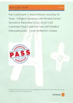 Nurs 5338 exam 3  Mod 2 Pretest University Of &NewLine;Texas - Arlington Questions and Revised Correct &NewLine;Answers & Rationales &lpar;2025 &sol; 2026&rpar; 100&percnt; &NewLine;Guarantee Pass&vert; Guarantee Pass with Detailed &NewLine;Rationales&lpar;2026&rpar;   &vert; 100&percnt; Verified &vert;A&plus; Graded  