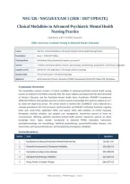 NSG 526 Exam 1 2026&sol;2027 &vert; Wilkes Clinical Modalities in Advanced PMH Nursing &vert; Verified Q&A&NewLine;&NewLine;