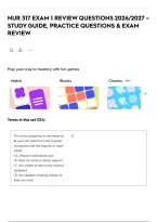 Nur 317 Exam 1 Review Questions 2026&sol;2027 &ndash; Study Guide&comma; Practice Questions & Exam Review