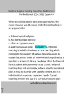 Medical-Surgical Nursing Questions and Correct Answers &vert; Comprehensive Exam Review &vert; 2024&sol;2025
