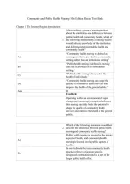 Community and Public Health Nursing 10th Edition Rector Test Bank