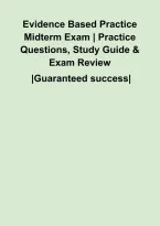 Evidence Based Practice Midterm Exam &vert; Practice Questions&comma; Study Guide & Exam Review