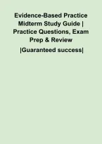 Evidence-Based Practice Midterm Study Guide &vert; Practice Questions&comma; Exam Prep & Review&NewLine;&NewLine;