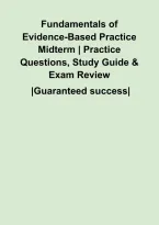 Fundamentals of Evidence-Based Practice Midterm &vert; Practice Questions&comma; Study Guide & Exam Review&NewLine;&NewLine;