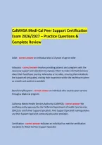  &NewLine;CalMHSA Medi-Cal Peer Support Certification &NewLine;Exam 2026&sol;2027 &ndash; Practice Questions & Complete Review &NewLine; &NewLine; &NewLine;