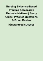 Nursing Evidence-Based Practice & Research Methods Midterm &vert; Study Guide&comma; Practice Questions & Exam Review