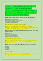 Atls 11Th Edition Practice Exam 2026&sol;2027 &vert; 100 Comprehensive Trauma Questions With Answers & Rationales &vert; American College Of Surgeons &lpar;Acs&rpar; Atls Prep