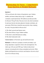 Pharmacology for Nurses &ndash; Comprehensive Exam Questions & Detailed Rationales