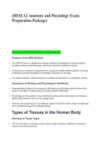 HESI A2 Anatomy and Physiology Exam Preparation Package &ndash; Study Guide & Review