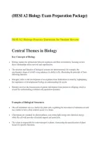 HESI A2 Biology Exam Preparation Package &ndash; Study Guide & Review