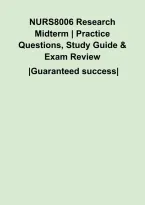 NURS8006 Research Midterm &vert; Practice Questions&comma; Study Guide & Exam Review&NewLine;&NewLine;