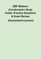 EBP Midterm &lpar;Condensed&rpar; &vert; Study Guide&comma; Practice Questions & Exam Review
