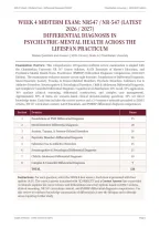 NR 547 Weeks 3 & 4 Midterm Study Bundle 2026&sol;2027 &vert; Chamberlain PMH Differential Diagnosis