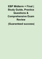 EBP Midterm &plus; Final &vert; Study Guide&comma; Practice Questions & Comprehensive Exam Review
