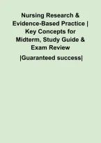 Nursing Research & Evidence-Based Practice &vert; Key Concepts for Midterm&comma; Study Guide & Exam Review&NewLine;&NewLine;