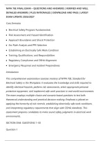 Nfpa 70E Final Exam &ndash; Questions And Answers &vert; Verified And Well&NewLine;Detailed Answers &vert; Plus Rationales &vert; Download And Pass &vert; Latest&NewLine;Exam Update 2026&sol;2027