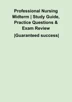 Professional Nursing Midterm &vert; Study Guide&comma; Practice Questions & Exam Review&NewLine;&NewLine;