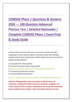COMSAE Phase 1 Questions & Answers &NewLine;2026 &mdash; 100-Question Advanced &NewLine;Practice Test &vert; Detailed Rationales &vert; &NewLine;Complete COMSAE Phase 1 Exam Prep &NewLine;& Study Guide 