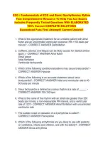 ECG &colon; Fundamentals of ECG and Basic Dysrhythmias&colon; Rythm &NewLine;Test Comprehensive Resource To Help You Ace Exams &NewLine;Includes Frequently Tested Questions With ELABORATED &NewLine;100&percnt; Correct COMPLETE SOLUTIONS &NewLine;Guaranteed Pass First Attempt&excl;&excl; Current Update&excl;&excl; 