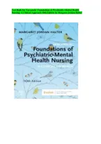 Test Bank For Varcarolis' Foundations of Psychiatric-Mental Health Nursing 10th Edition By Margaret Jordan Halter &vert; Chapters 1-36 Complete &vert; ISBN 9780443127236